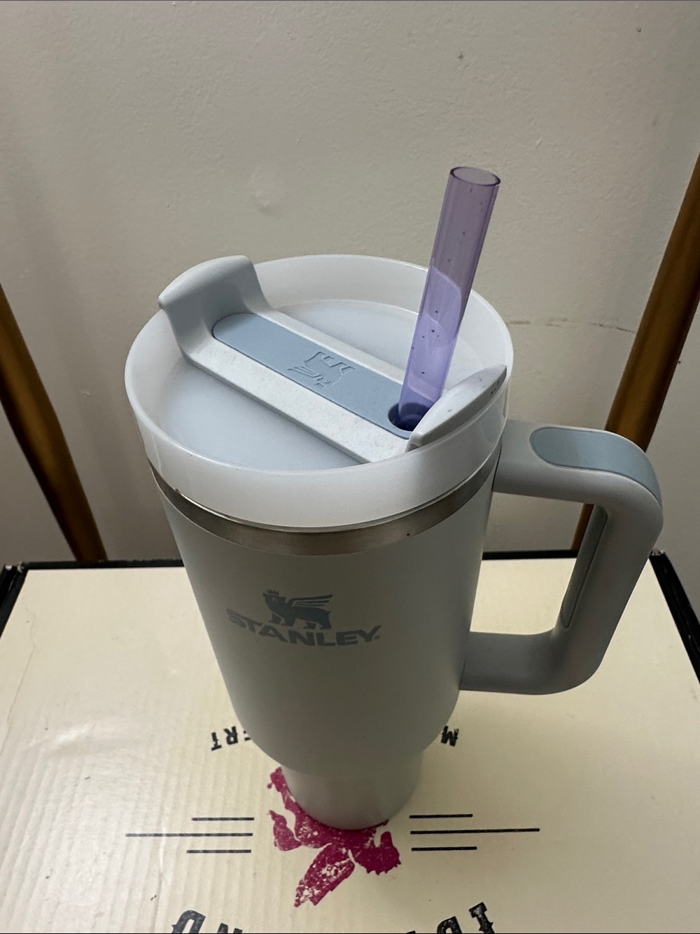 Stanley 40 oz Gray Travel Tumbler with Handle - Picture 2 of 5